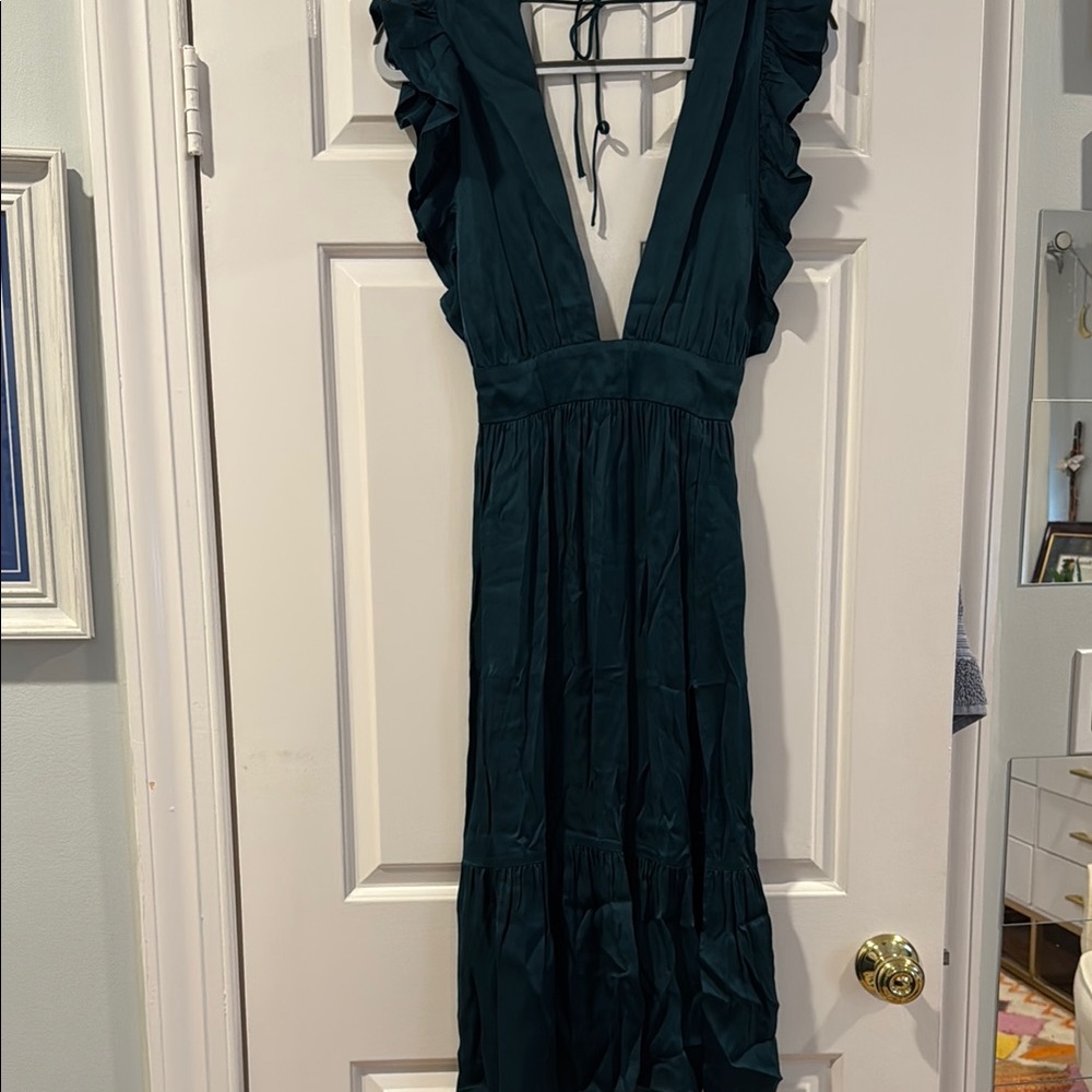 Stillwater Green Silk Dress